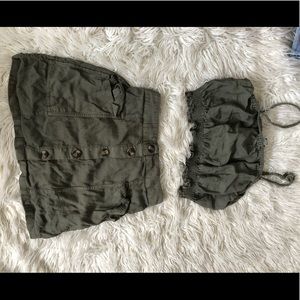 Two Piece Army Green Set